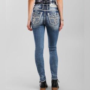 Rock Revival Beet Red Mid-Rise Skinny Stretch Jean